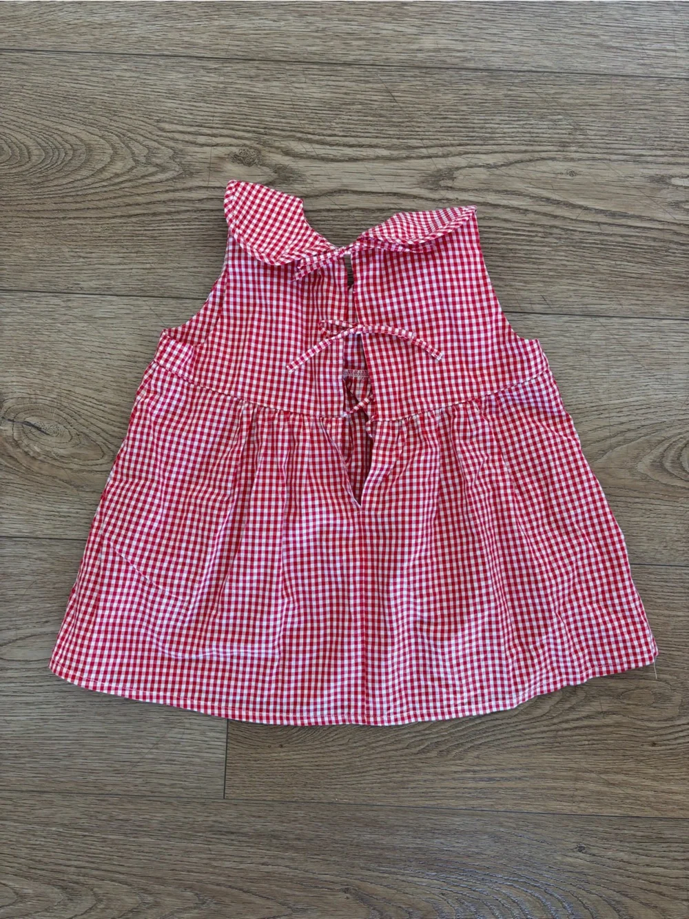 Spilled Milk Elma Girls' Red Gingham Two-Piece Set